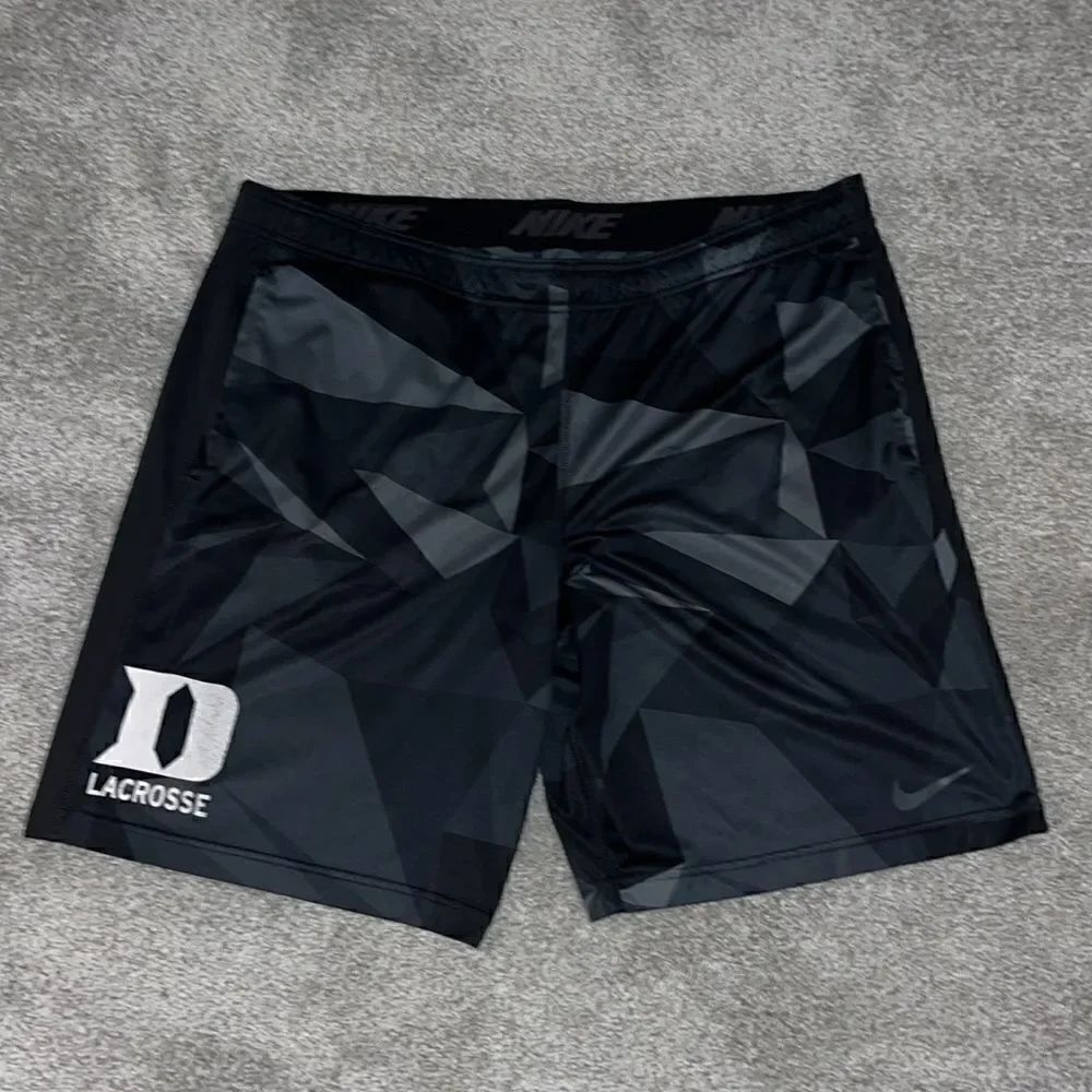 Retro old school Nike stretched out Duke Blue Devils LAX Lacrosse shorts M-XL